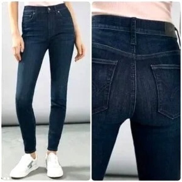 Edwin 1947 Women's Pixie 9" Mid Rise Skinny Jeans L.U.V. Blue Size 34 NWT - Picture 8 of 8